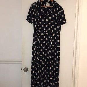 Black and white poka dot Dress ankle length